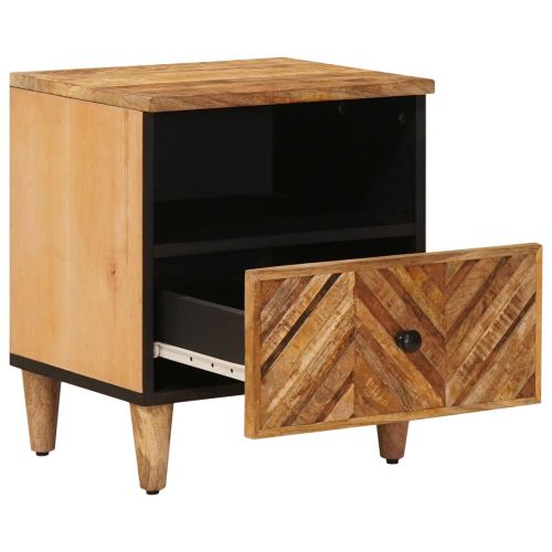 Нощно шкафче 2 pcs Кафяво 50 x 33 x 60 см Солидно мангово дърво