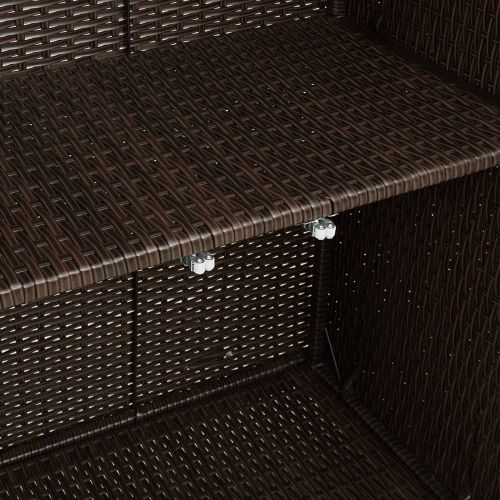 Шкаф за съхранение с рафт Кафяво 100 x 36 x 102 см Ратан