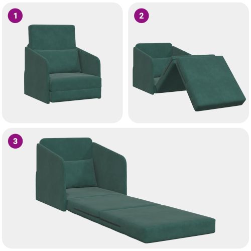 Диван легло Тъмен зелен 65 x 80 x 83 см Кадифе