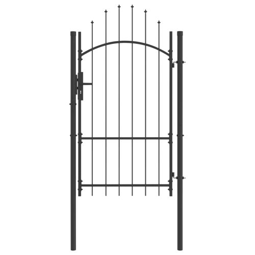 Градинска врата с заключване Woerden Сив 175 x 100 см Стомана