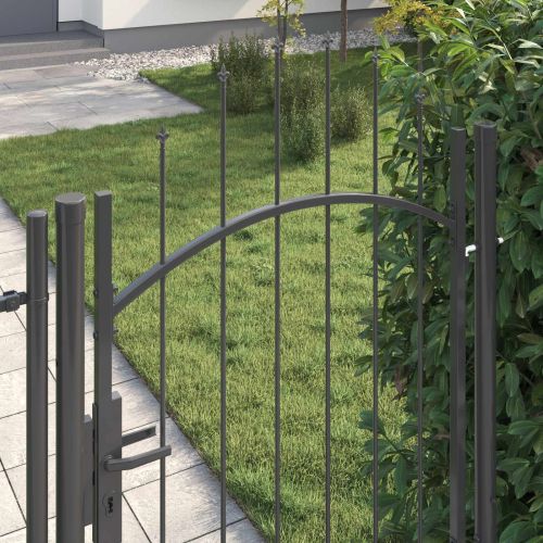 Градинска врата с заключване Woerden Сив 175 x 100 см Стомана
