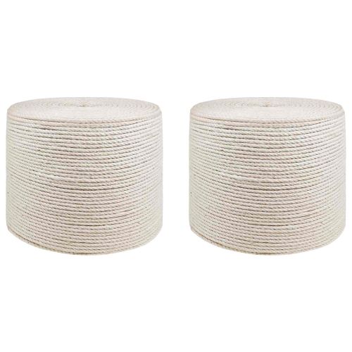 Въже от юта 2 pcs 2 Бяло 100% Тоса юта