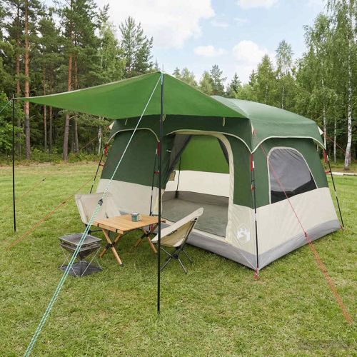 Семейна палатка с покрив Зелено 320 x 210 x 180 см Полиестер