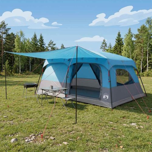 Семейна палатка Синьо 500 x 400 x 230 см Полиестер и стомана