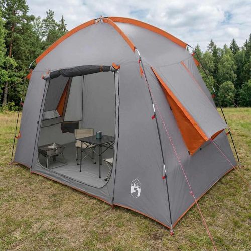 Кабинна палатка Сив и оранжев 210 x 210 x 138 см Полиестер