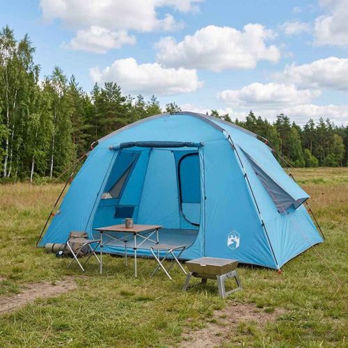 Кабинна палатка с покрив Синьо 400 x 210 x 180 см Полиестер