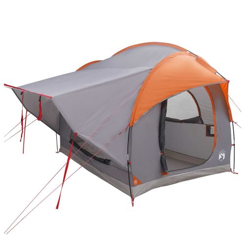 Автомобилна палатка с покрив Сив и оранжев 239 x 210 x 210 см
