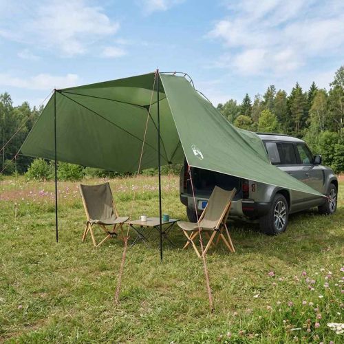 Автомобилна палатка Зелено 350 x 250 cm Полиестер и стомана