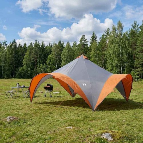Парти шатър с покрив Сив и оранжев 500 x 500 x 350 см