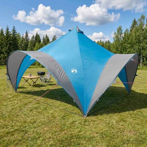 Парти шатър Синьо 400 x 400 x 320 см Полиестер и стомана