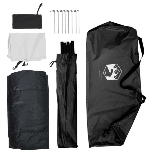 Къмпинг наметало с покрив Бял blackout 275 x 215 x 125 см