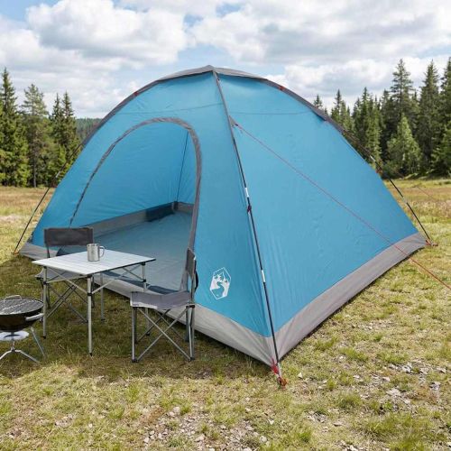 Къмпинг наметало с покрив Синьо 335 x 275 x 180 см