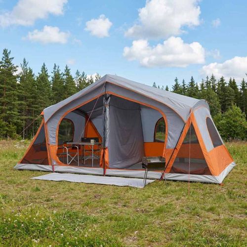 Кабинна палатка с покрив Сив и оранжев 480 x 273 x 205 см