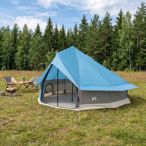 Палатка типи Синьо 700 x 700 x 395 см Полиестер и стомана