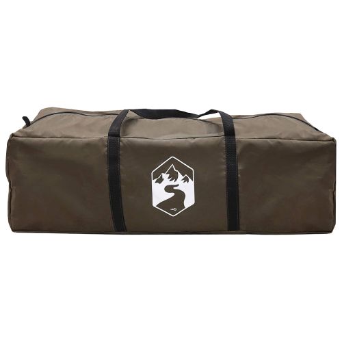 Семейна палатка с покрив Кафяво Сиво 420 x 305 x 200 см