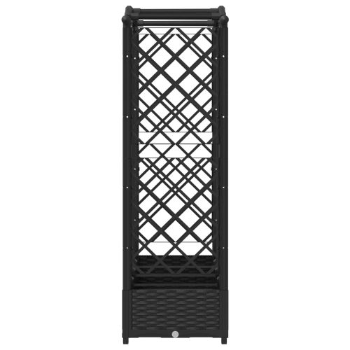 Повдигнато легло с решетка и покривка Черно 207 x 40 x 123 см
