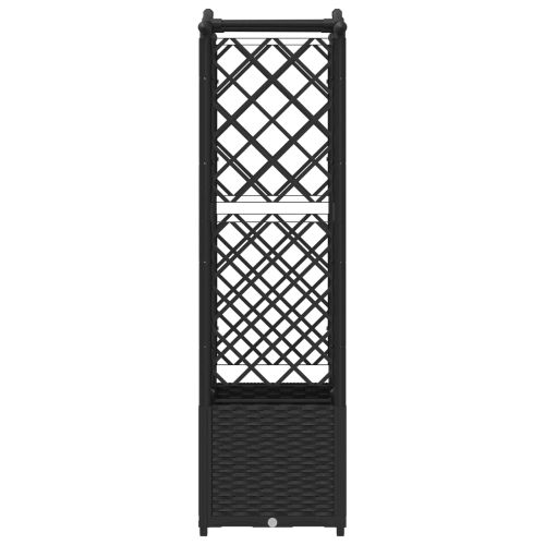 Повдигнато легло с решетка и покривка Черно 125 x 40 x 138 см