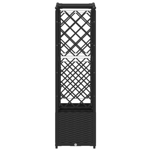 Повдигнато легло с решетка и покривка Черно 164 x 40 x 138 см