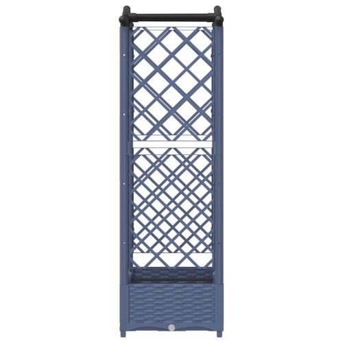 Повдигнато легло с решетка и покривка Сиво 124 x 40 x 123 см ПП