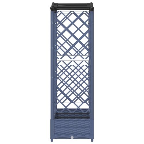 Повдигнато легло с решетка и покривка Сиво 169 x 40 x 123 см ПП