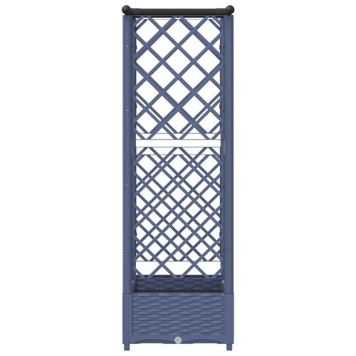 Повдигнато легло с решетка и покривка Сиво 122,5 x 40 x 121 см