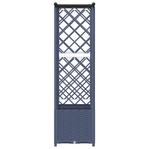 Повдигнато легло с решетка и покривка Сиво 124,5 x 40 x 136 см