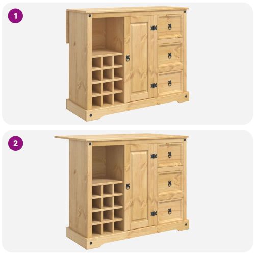 VidaXL Съхранение в кухнята с чекмедже Пчелен восък 112 x 70 x 91,5 см