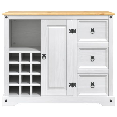 VidaXL Съхранение в кухнята Бяло и восък от мед 112 x 70 x 91,5 см
