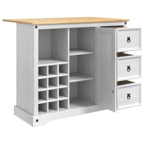 VidaXL Съхранение в кухнята Бяло и восък от мед 112 x 70 x 91,5 см