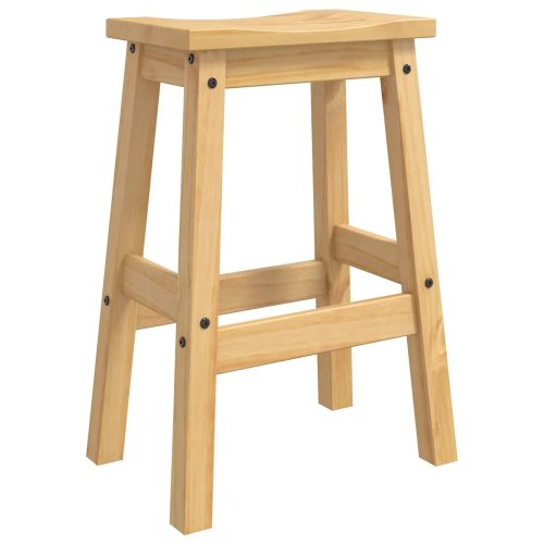 VidaXL Бар стол 2 pcs Пчелен восък 44 x 30 x 63 см Солидна бор