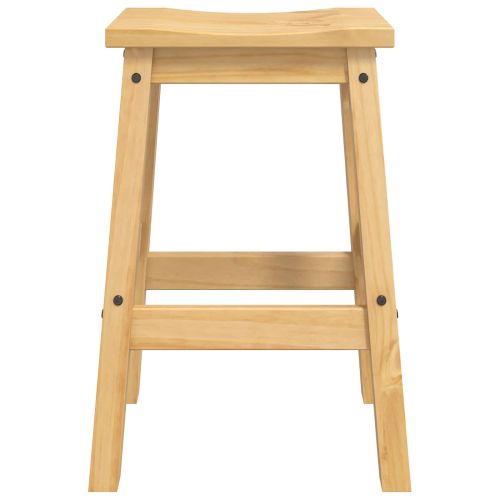 VidaXL Бар стол 2 pcs Пчелен восък 44 x 30 x 63 см Солидна бор