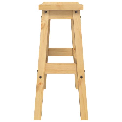 VidaXL Бар стол 2 pcs Пчелен восък 44 x 30 x 63 см Солидна бор