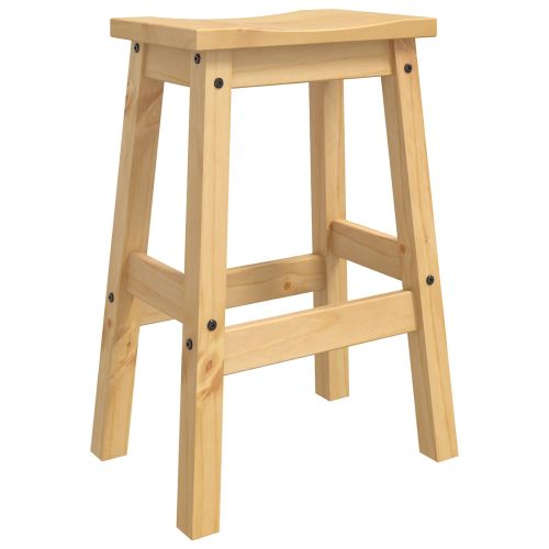 VidaXL Бар стол 2 pcs Пчелен восък 44 x 30 x 63 см Солидна бор