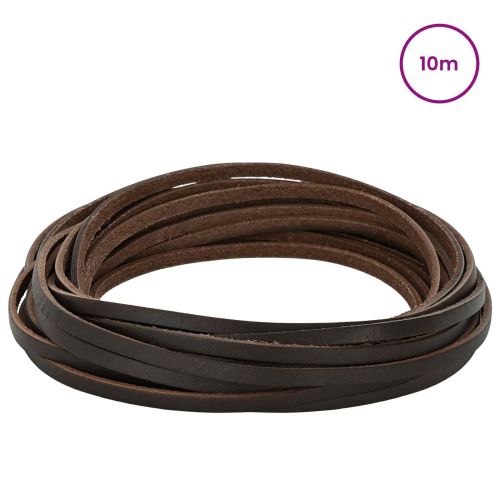 Кожен ремък Тъмен кафяв 1000 x 0,4 см Кожа