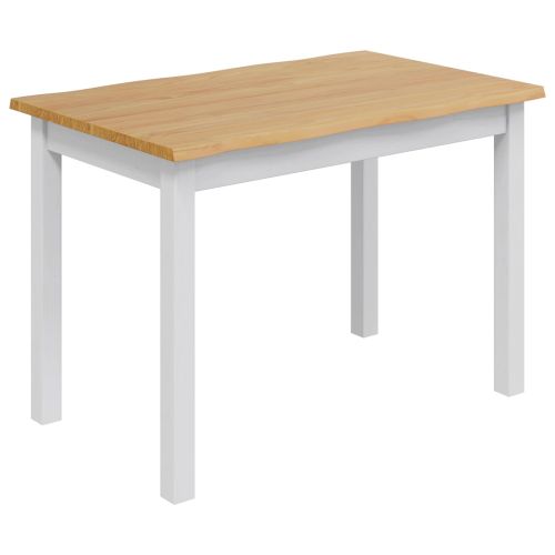 VidaXL Трапезна маса EKAI Бяло 112 x 70 x 76,5 см