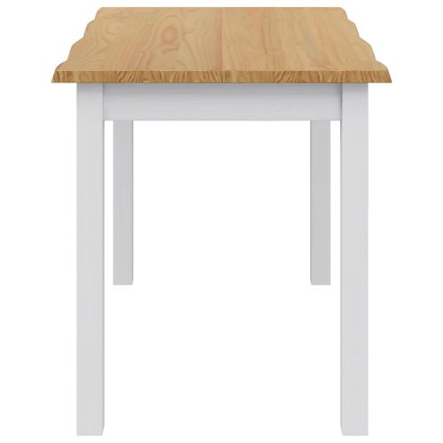 VidaXL Трапезна маса EKAI Бяло 112 x 70 x 76,5 см