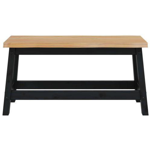 VidaXL Пейка за хранене EKAI Черно 91,5 x 29 x 45,5 см