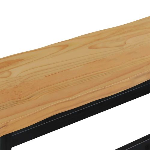 VidaXL Пейка за хранене EKAI Черно 91,5 x 29 x 45,5 см