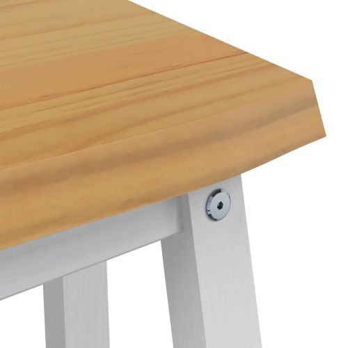 VidaXL Пейка за хранене EKAI Бяло 91,5 x 29 x 45,5 см