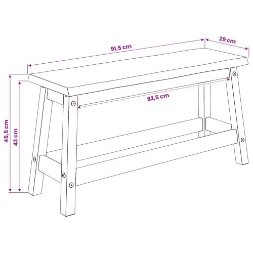 VidaXL Пейка за хранене EKAI Бяло 91,5 x 29 x 45,5 см