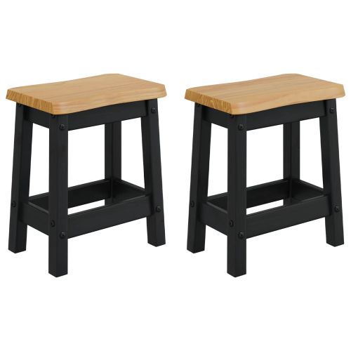 VidaXL Бар стол EKAI 2 pcs Черно 40 x 29 x 45,5 см