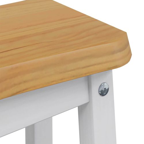 VidaXL Бар стол EKAI 2 pcs Бяло 40 x 29 x 45,5 см