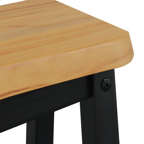 VidaXL Висок бар стол EKAI 2 pcs Черно 40 x 29 x 63 см