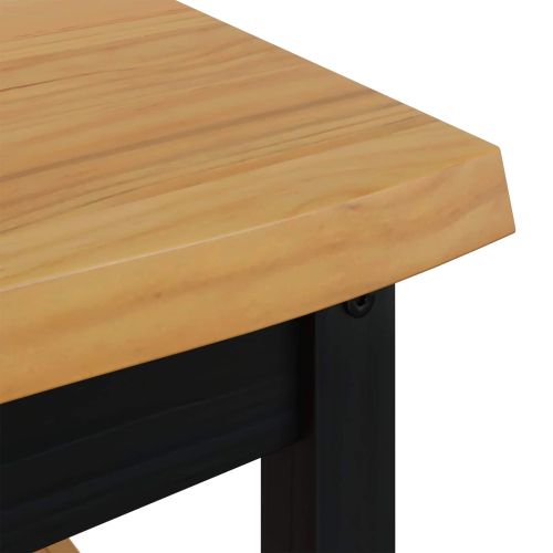 VidaXL Масичка за кафе EKAI Черно 100 x 60 x 45,5 см