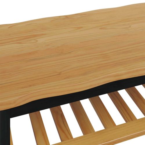 VidaXL Масичка за кафе EKAI Черно 100 x 60 x 45,5 см