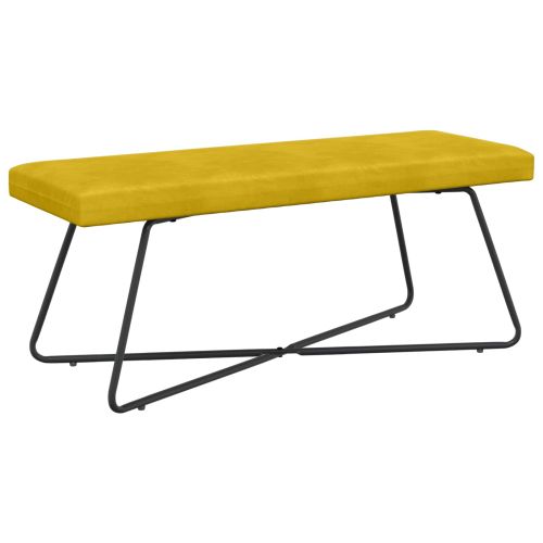 Пейка Едноцветен Жълто 110 x 40 x 45 cm Кадифе