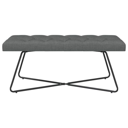 Пейка с копчета Тъмносиво 110 x 40 x 46 cm Текстил