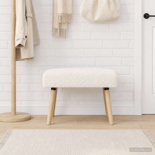 Пейка Едноцветен Кремаво 60 x 40 x 45 см Букле