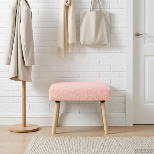 Пейка Едноцветен Розово 60 x 40 x 45 см Букле