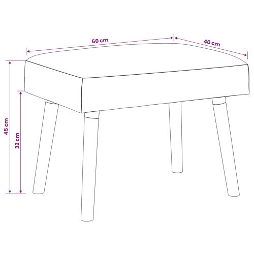 Пейка Едноцветен Розово 60 x 40 x 45 см Букле